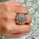 Vintage 9ct Yellow Gold 0.75ct Diamond Statement Ring