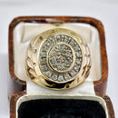 Vintage 9ct Yellow Gold 0.75ct Diamond Statement Ring