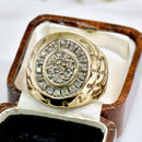 Vintage 9ct Yellow Gold 0.75ct Diamond Statement Ring
