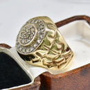 Vintage 9ct Yellow Gold 0.75ct Diamond Statement Ring