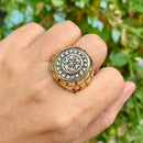 Vintage 9ct Yellow Gold 0.75ct Diamond Statement Ring