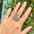 Vintage 9ct Yellow Gold 0.75ct Diamond Statement Ring