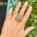 Vintage 9ct Yellow Gold 0.75ct Diamond Statement Ring