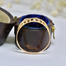 Antique Circa 1900 18ct Yellow Gold Sapphire & Rose-Cut Diamond Five-Stone Ring
