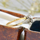Art Deco Diamond Toi et Moi Ring in 18ct Yellow Gold & Platinum, Circa 1930–40s