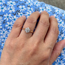 Edwardian 18ct Yellow Gold & Platinum Old-Cut Diamond Daisy Cluster Ring