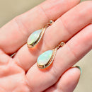 Vintage Jelly Opal Pear-Shaped Drop Earrings (3.90cts)