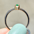 Vintage Emerald & Diamond Engagement Ring (0.20ct)