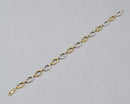 9ct Yellow Gold Oval Link CZ Set Bracelet
