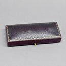 Antique Sapphire and Old-Cut Diamond Line Brooch with Millgrain Detail, Rub-Over Set, Boxed