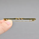 Edwardian Old European Cut Diamond Three-Stone Line Brooch, Millgrain Rub-Over Set, Boxed