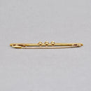 Edwardian Old European Cut Diamond Three-Stone Line Brooch, Millgrain Rub-Over Set, Boxed
