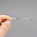 Edwardian Old European Cut Diamond Three-Stone Line Brooch, Millgrain Rub-Over Set, Boxed