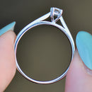 Chisholm Hunter 0.25ct Emerald-Cut Diamond Solitaire Engagement Ring in 18ct White Gold With Original Box