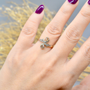 Antique Edwardian 'Toi et Moi' Belle Epoque Rose Cut Diamond 18ct Yellow Gold & Platinum Ring