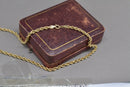 Vintage 9ct Yellow Gold Rope Chain 18 Inch Long