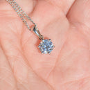 18ct White Gold Diamond Solitaire Pendant (VVS/F-G) & Chain Set