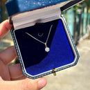 18ct White Gold Diamond Solitaire Pendant (VVS/F-G) & Chain Set