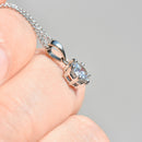18ct White Gold Diamond Solitaire Pendant (VVS/F-G) & Chain Set