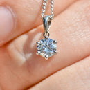 18ct White Gold Diamond Solitaire Pendant (VVS/F-G) & Chain Set