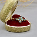 Neon Blue Apatite Cluster Design Pendant in 9ct Yellow Gold