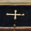 Vintage Diamond Cross Pendant in 9ct Yellow Gold (0.20ct)