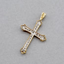 Vintage Diamond Cross Pendant in 9ct Yellow Gold (0.20ct)