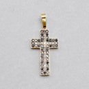 Vintage Black and White Diamond Set Cross Pendant