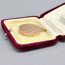 Antique Engine-Turned 9ct Rose Gold Oval Locket by Payton, Pepper & Sons Ltd, Chester Hallmarked
