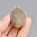 Antique Engine-Turned 9ct Rose Gold Oval Locket by Payton, Pepper & Sons Ltd, Chester Hallmarked