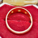 Antique Chester Hallmarked 1902 Trilogy Diamond Gypsy Set 18ct Yellow Gold Ring