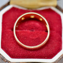 Antique Chester Hallmarked 1902 Trilogy Diamond Gypsy Set 18ct Yellow Gold Ring