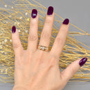 Antique Chester Hallmarked 1902 Trilogy Diamond Gypsy Set 18ct Yellow Gold Ring