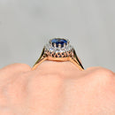 Vintage 1990s Sapphire & Diamond Cluster Ring in 18ct Yellow Gold (Approx. 2.01ct)
