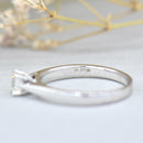 Chisholm Hunter 0.25ct Emerald-Cut Diamond Solitaire Engagement Ring in 18ct White Gold With Original Box