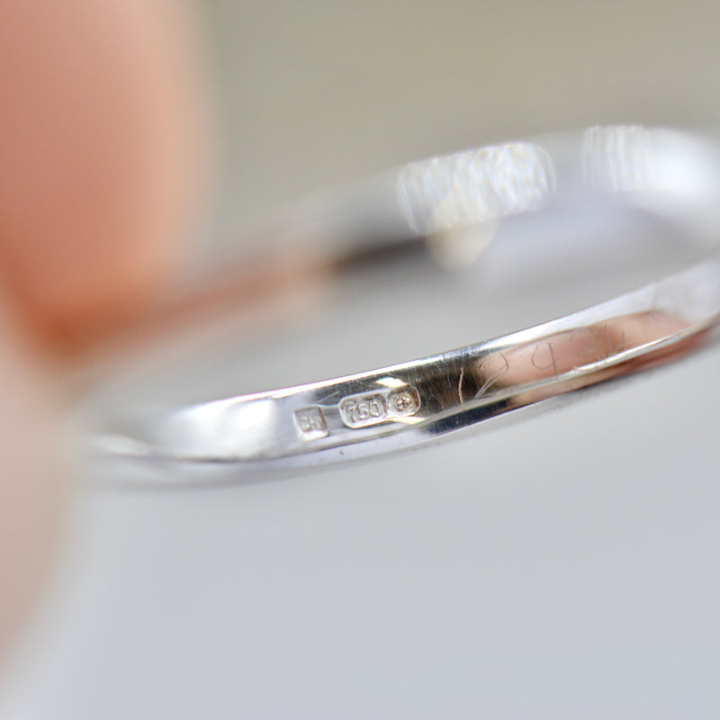 18K 白金单粒钻石订婚戒指（0.25ct）