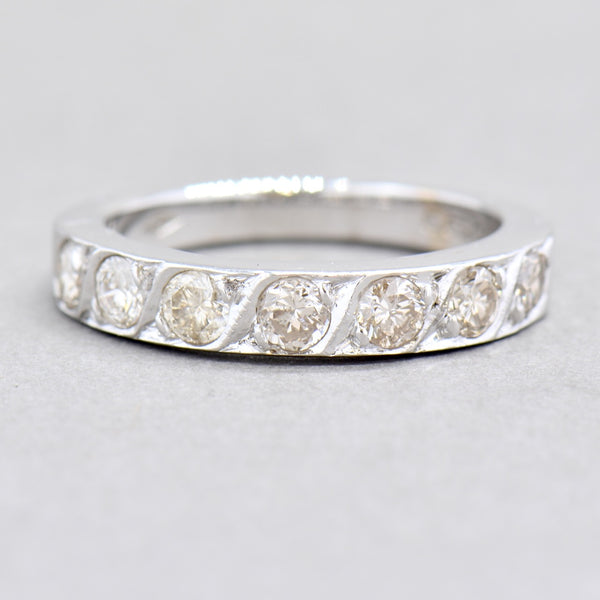 18ct White Gold Seven-Stone Diamond Half Eternity Ring