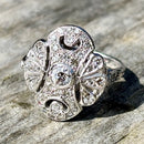 Vintage Diamond Statement Ring 18ct White Gold (Approx. 1.07ct)
