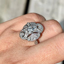 Vintage Diamond Statement Ring 18ct White Gold (Approx. 1.07ct)