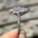 Vintage Diamond Statement Ring 18ct White Gold (Approx. 1.07ct)