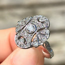 Vintage Diamond Statement Ring 18ct White Gold (Approx. 1.07ct)