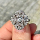 Vintage Diamond Statement Ring 18ct White Gold (Approx. 1.07ct)