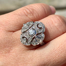 Vintage Diamond Statement Ring 18ct White Gold (Approx. 1.07ct)