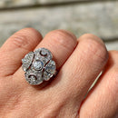 Vintage Diamond Statement Ring 18ct White Gold (Approx. 1.07ct)