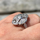 Vintage Diamond Statement Ring 18ct White Gold (Approx. 1.07ct)