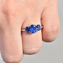 Sapphire Three-Stone Ring in 18ct White Gold (1.73cts)