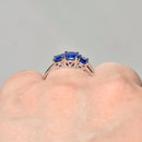Sapphire Three-Stone Ring in 18ct White Gold (1.73cts)