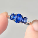 Sapphire Three-Stone Ring in 18ct White Gold (1.73cts)