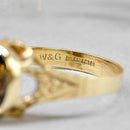 Vintage 1970s Smoky Quartz 9ct Yellow Gold Solitaire Dress Ring