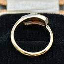 Art Deco 9ct Yellow Gold & Platinum Topped Ruby and Diamond Ring